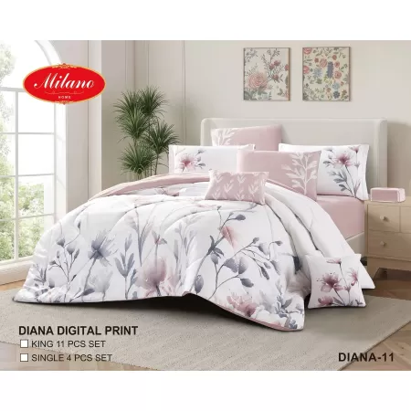 Comforter Diana Digital Print 11 Pcs set